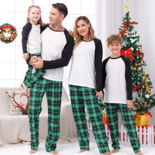 Christmas Plaid Patchwork Print Parent-Child Set GFTM-JJF90-230
