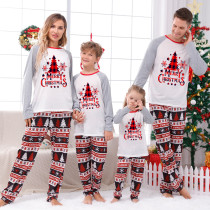 Christmas Tree Printed Loungewear Plaid Patchwork Parent-Child Set GFTM-JJF89
