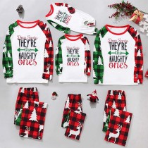 Christmas Plaid Patchwork Printed Loungewear Set GFTM-JJF153