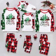 Christmas Plaid Patchwork Printed Loungewear Set GFTM-JJF153