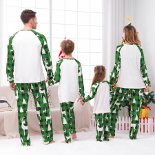 Christmas Printed Color Block Long Sleeve Parent-Child Set GFTM-JJF32-2221