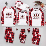 Christmas Print Long Sleeve Loungewear Plaid Pajama Set GFTM-JJF32-9