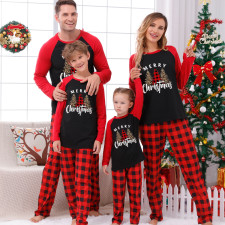 Christmas Letter Printed Long Sleeve Parent-Child Set GFTM-JJF106-230