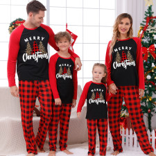 Christmas Letter Printed Long Sleeve Parent-Child Set GFTM-JJF106-230