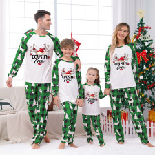 Christmas Printed Color Block Long Sleeve Parent-Child Set GFTM-JJF32-2221