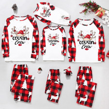 Christmas Plaid Patchwork Printed Homewear Parent-Child Set GFTM-JJF-2221