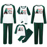 Christmas Printed Parent-Child Plaid Patchwork Pajama Set GFTM-JJF106