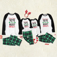 Christmas Letter Prints Long Sleeve Parent-child Loungewear Set GFTM-JJF90-358