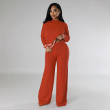 Long Sleeve Knits Wide Leg Two Piece Pants Set SFY-2788