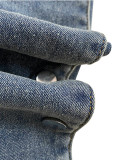 Fashion Washed Studded  Loose Jeans LSD-2281