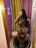 Leopard Print Sequin Short YUEM-230295