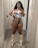 Fashion Print Mesh T Shirt YUEM-230291