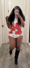 Fashion V Neck Print T Shirt YUEM-220293