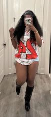 Fashion V Neck Print T Shirt YUEM-220293