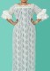 Plus Size Lace Patchwork Loungewear Long Dress GXYY-8248