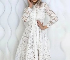 Plus Size Lace Lace Tie Shirt Dress GXYY-8173
