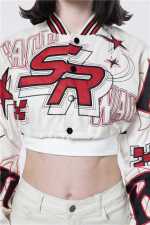 Fashion Short Long Sleeve Single Breasted Baseball Coat GFCF-1295