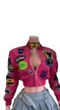 Long Sleeve Embroidered Jacket Baseball Coat GFCF-1293