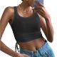 Sleeveless O Neck Drawstring T Shirt YMZY-11504