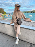 Solid Color Hooded Long Sleeve Pants 2 Piece Set YMZY-9837