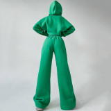 Long Sleeve Hooded Sweatshirt Loose 2 Piece Set YMZY-605