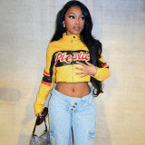 Contrast Color Embroidered Shorts Jackets XEF-54784