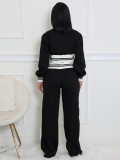 Fashion Color Block Long Sleeve Two Piece Pants Set SFY-2789