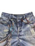 Fashion Print Loose Wide Leg Jeans ZSD-0709