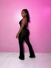 Hollow Out Lace See Through Jumpsuit YUEM-50005
