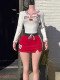Pre Order: About 7 work days shipping Fashion Patchwork Print Sport Two Piece Skirts Set YUEM-50001