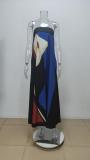 Plus Size Sexy Print Wrap Chest Backless Maxi Dress GHHE-28178