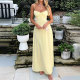 Plus Size Solid Color Sling Midi Dress GHHE-28268