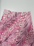 Plus Size Long Sleeve Print Shirt Skirt Suit GHHE-28523