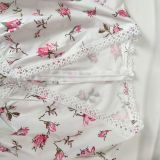 Plus Size Print V Neck Lace Mini Dress GHHE-8536