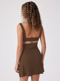 Sexy Solid Color Sleeveless Sling Mini Dress GYSQ-CDDL1310
