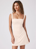 Sexy Solid Color Sleeveless Sling Mini Dress GYSQ-CDDL1310