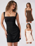 Sexy Solid Color Sleeveless Sling Mini Dress GYSQ-CDDL1310