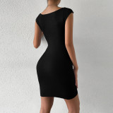 Sleeveless Solid Color Knits Mini Dress GYSQ-CDCJ1010