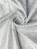 Solid Color V Neck Sequin Split Maxi Dress SFY-2506