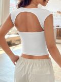 Solid Color Sleeveless Backless Vest GYSQ-CVDL2780