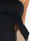 Drawstring Split Irregular Tank Top GYSQ-KCEC1280