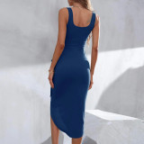 Sleeveless Square Neck Irregular Dress GYSQ-CDCC2020