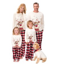 Christmas Moose Printed Parent-Child Pajama Set YLDF-209178-2