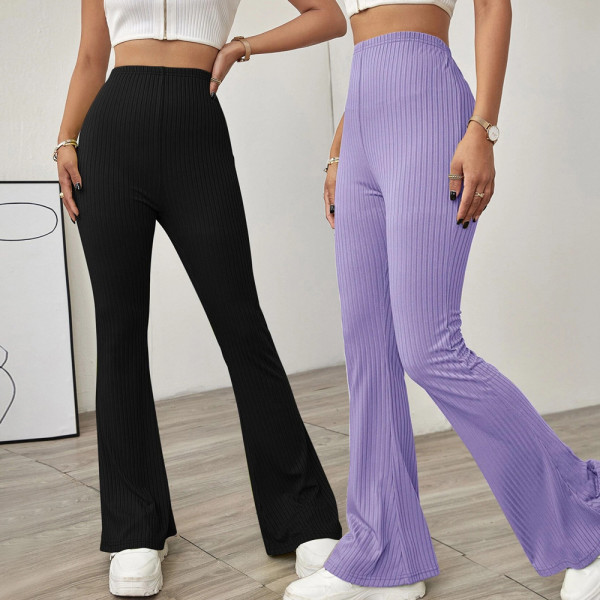 Solid Color Knits Micro Flare Pants GYSQ-CPBI3030