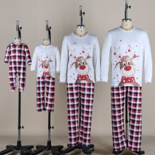Christmas Moose Printed Parent-Child Pajama Set YLDF-209178-2