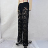 Lace See Through Patchwork Pants GPBY-15116