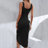 Sleeveless Square Neck Irregular Dress GYSQ-CDCC2020