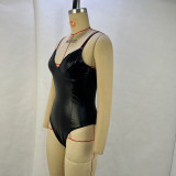 Sexy Sling PU Leather Bodysuit GPBY-1503