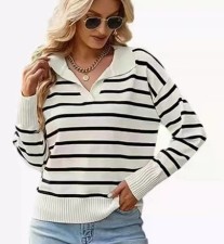 Fashion Stripe Long Sleeve Sweater GMJL-MS002