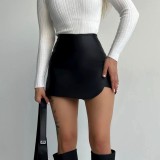 High Waist PU Leather Short GPBY-16558